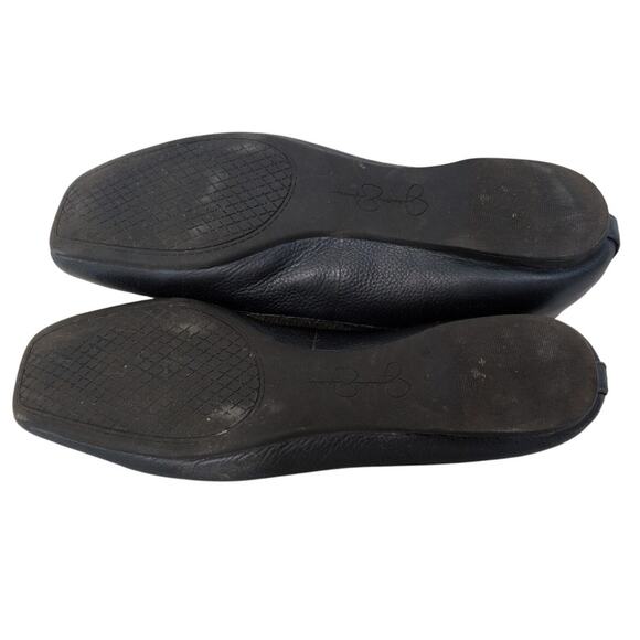 Leather Mary Jane Ballet Flats 10 Square Toe Minimalism Comfort Preppy Casual - Picture 6 of 7